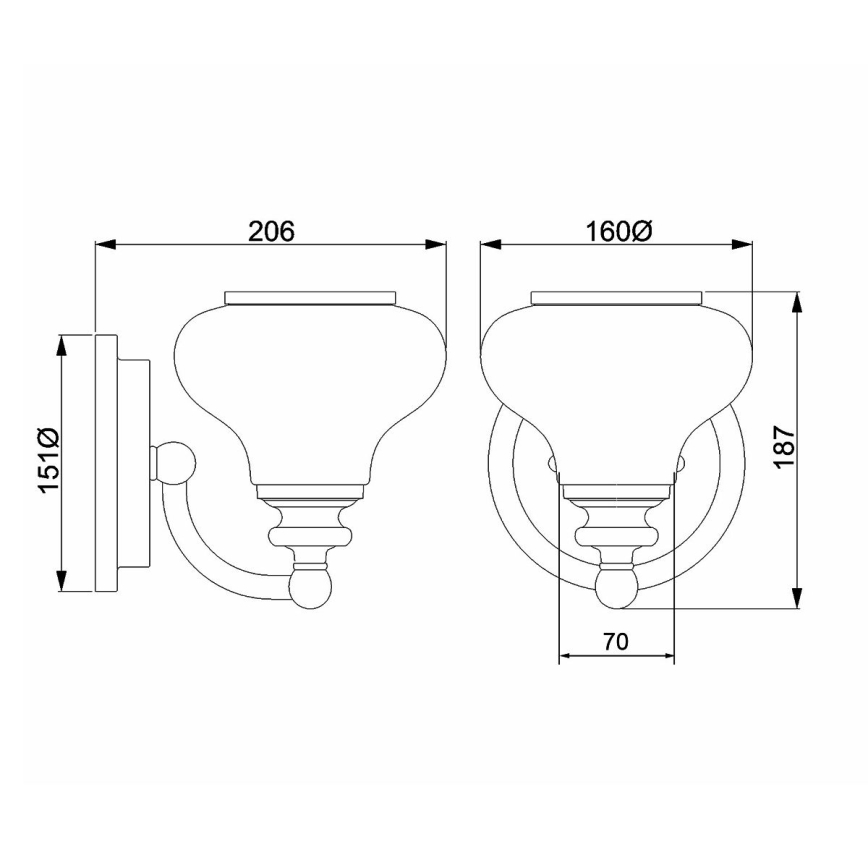 Hinkley - LED Vägglampa för badrum AINSLEY 1xG9/3W/230V IP44
