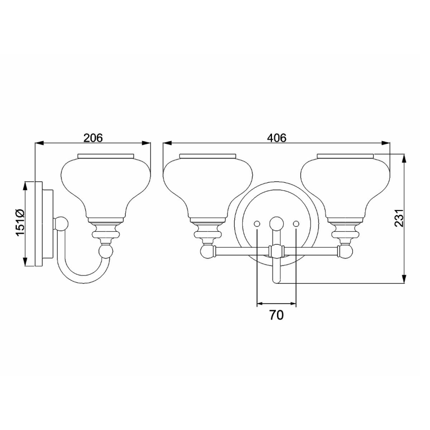 Hinkley - LED Badrumsvägglampa AINSLEY 2xG9/3W/230V IP44 matt krom