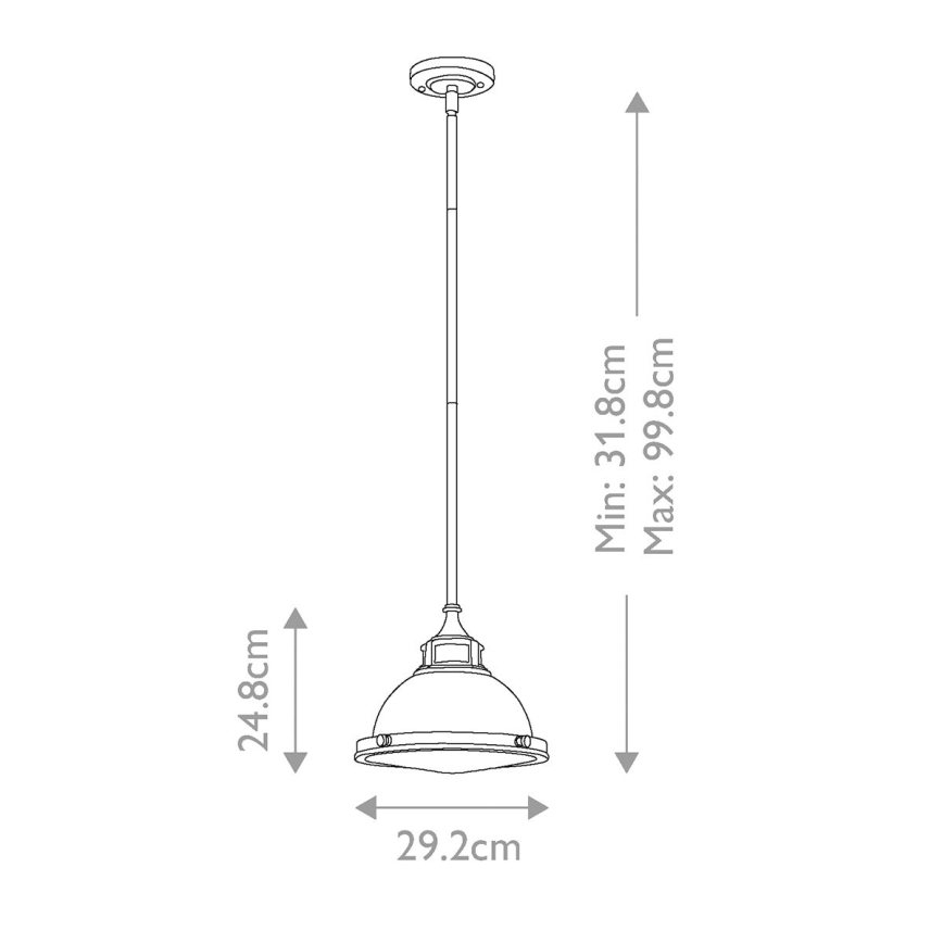 Hinkley - Pendelkrona AMELIA 1xE27/60W/230V mässing