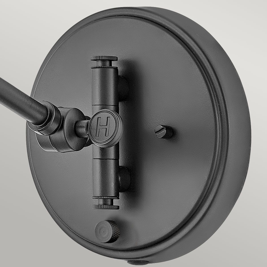 Hinkley - Riktbar vägglampa ARTI 1xE27/60W/230V svart/brun