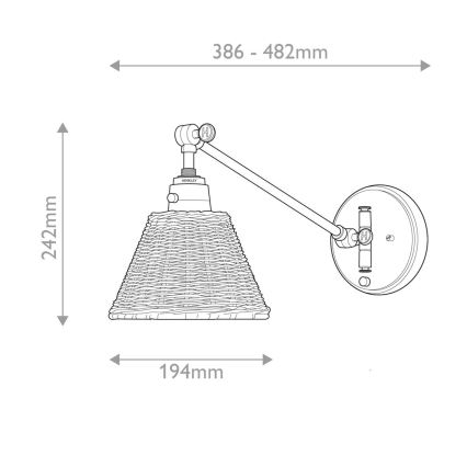 Hinkley - Väggspotlight ARTI 1xE27/60W/230V guld/brun