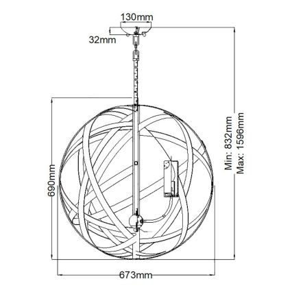 Hinkley - Utomhuslampa CARSON 5xE14/40W/230V IP44