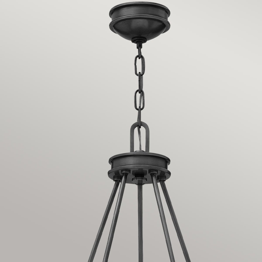 Hinkley - Ljuskrona med kedja COLLIER 5xE27/40W/230V Ø 68,5 cm svart