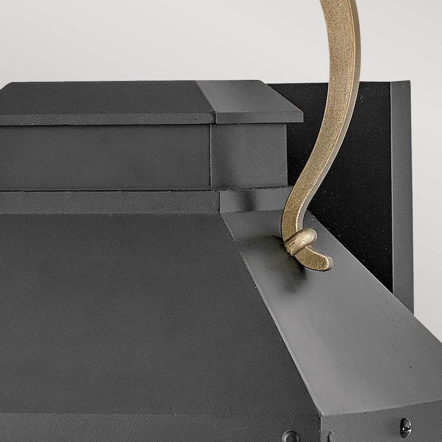 Hinkley - Utomhusvägglampa DAWSON M 1xE27/60W/230V IP44 svart