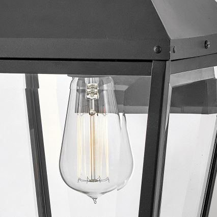 Hinkley - Utomhusvägglampa DAWSON M 1xE27/60W/230V IP44 svart