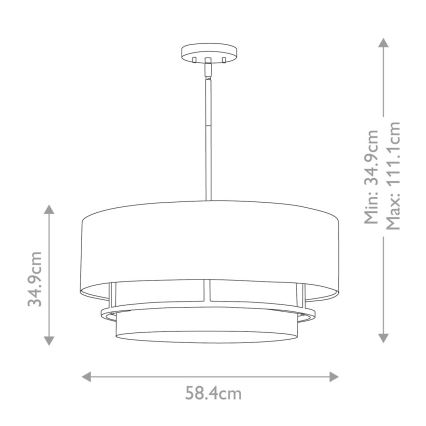 Hinkley - GRAHAM plafondlampa, 4 x E14, 40 W, 230 V, svart
