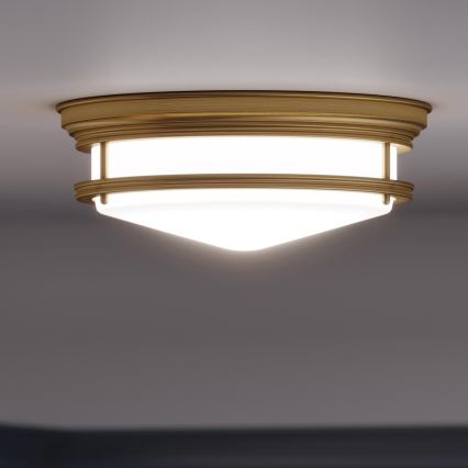 Hinkley - Badrumstaklampa HADLEY 3xE27/40W/230V IP44 guldfinish