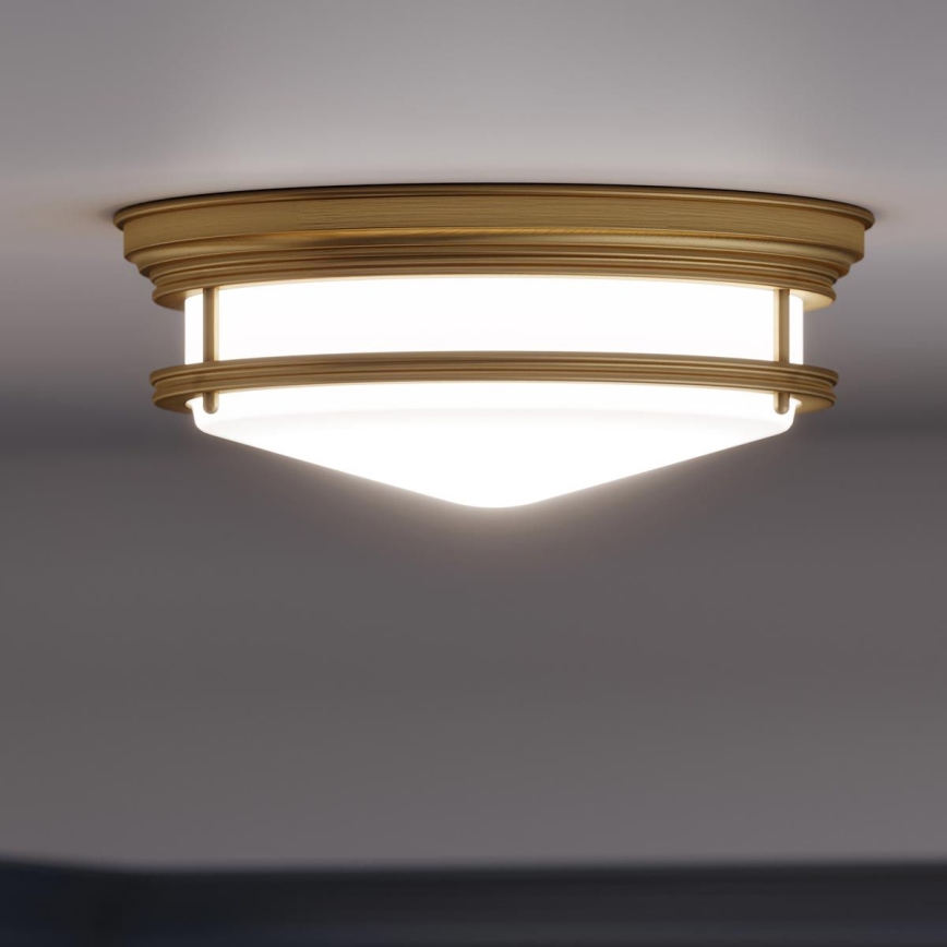 Hinkley - Badrumstaklampa HADLEY 3xE27/40W/230V IP44 guldfinish