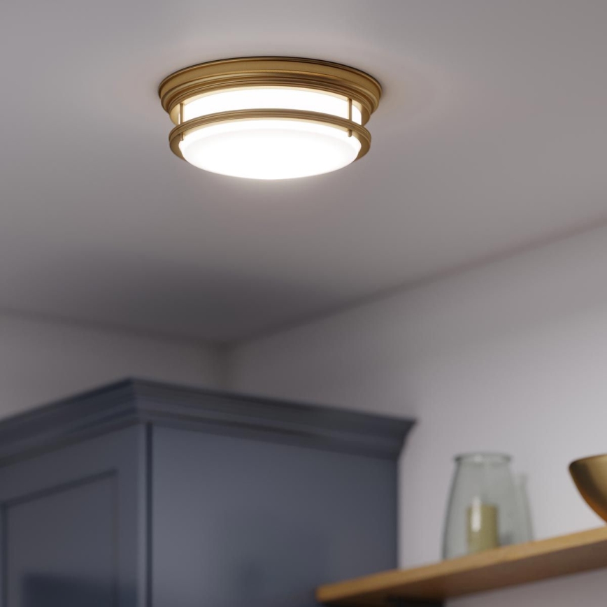 Hinkley - Badrumstaklampa HADLEY 3xE27/40W/230V IP44 guldfinish