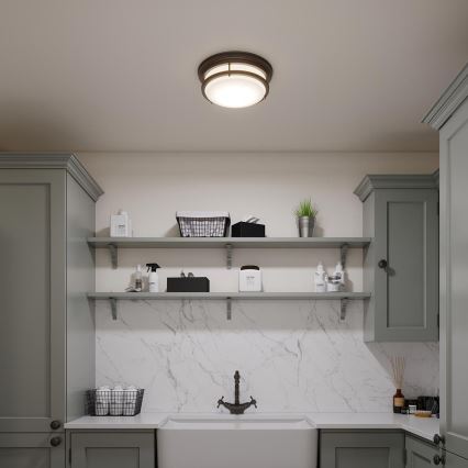 Hinkley - Badrumstaklampa HADLEY 3xE27/40W/230V IP44 bronsfärgad