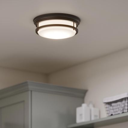 Hinkley - Badrumstaklampa HADLEY 3xE27/40W/230V IP44 bronsfärgad