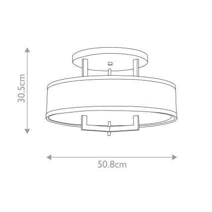 Hinkley - Taklampa HAMPTON 3xE27/60W/230V Ø 50,8 cm guld