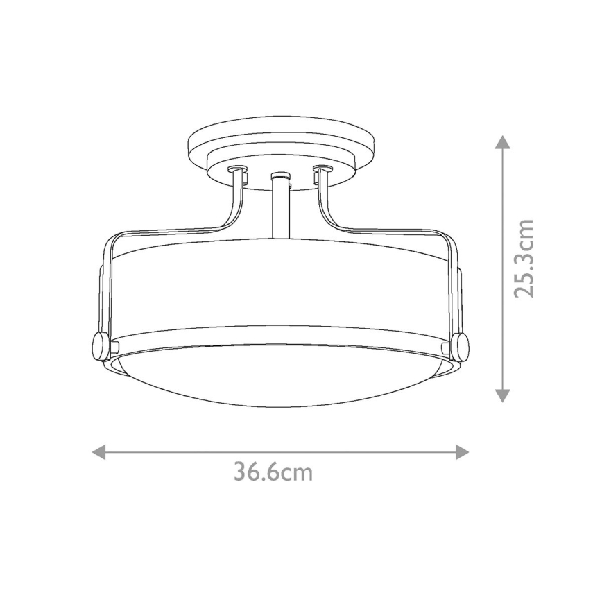 Hinkley - Ytmonterad taklampa HARPER 3xE27/60W/230V Ø 36,6 cm polerad krom