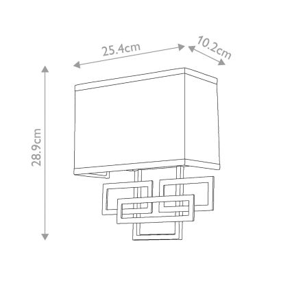 Hinkley - Vägglampa LANZA 2xE14/40W/230V brons