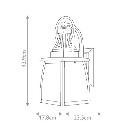 Hinkley - Vägglampa för utomhusbruk MONTAUK 2xE14/60W/230V IP44