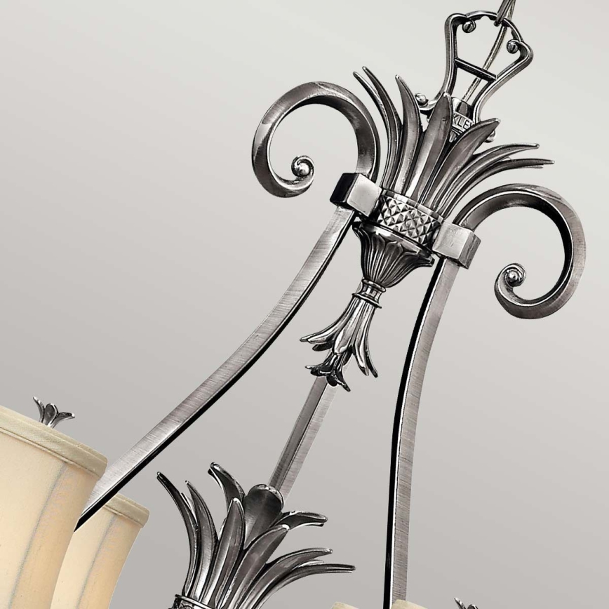 Hinkley - Ljuskrona på kedja PLANTATION 7xE14/40W/230V silver