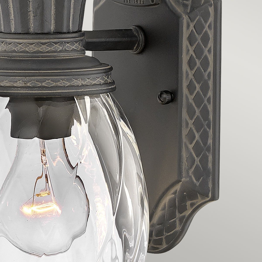 Hinkley - Vägglampa för utomhusbruk PLANTATION 1xE27/40W/230V IP44 svart