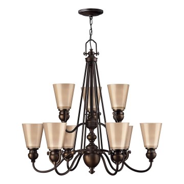 Hinkley - Ljuskrona på kedja MAYFLOWER 9xE27/60W/230V