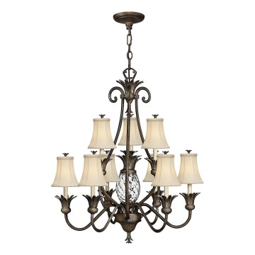 Hinkley - Ljuskrona på kedja PLANTATION 10xE14/40W/230V brons