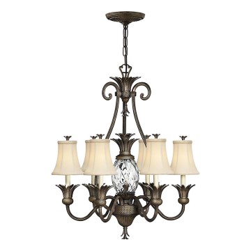 Hinkley - Ljuskrona på kedja PLANTATION 7xE14/40W/230V brons