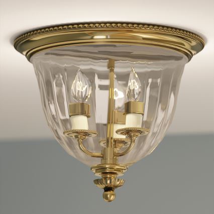 Hinkley - Taklampa CAMBRIDGE 3xE14/60W/230V gyllene