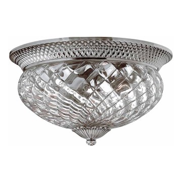 Hinkley - Taklampa PLANTATION 3xE27/60W/230V silver