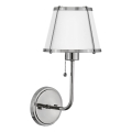 Hinkley - Vägglampa CLARKE 1xE27/40W/230V skinande krom/vit