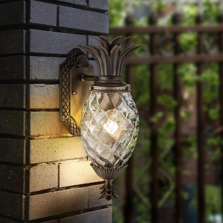 Hinkley - Vägglampa för utomhusbruk PLANTATION 1xE27/40W/230V IP44 brons