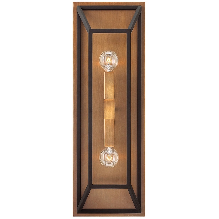 Hinkley - Vägglampa FU LIGHTON 2xE14/60W/230V brun/svart
