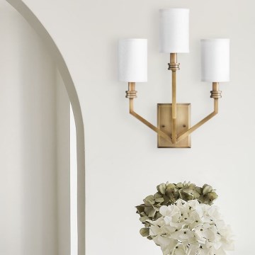 Hinkley - Vägglampa MOORE 3xE14/40W/230V guld