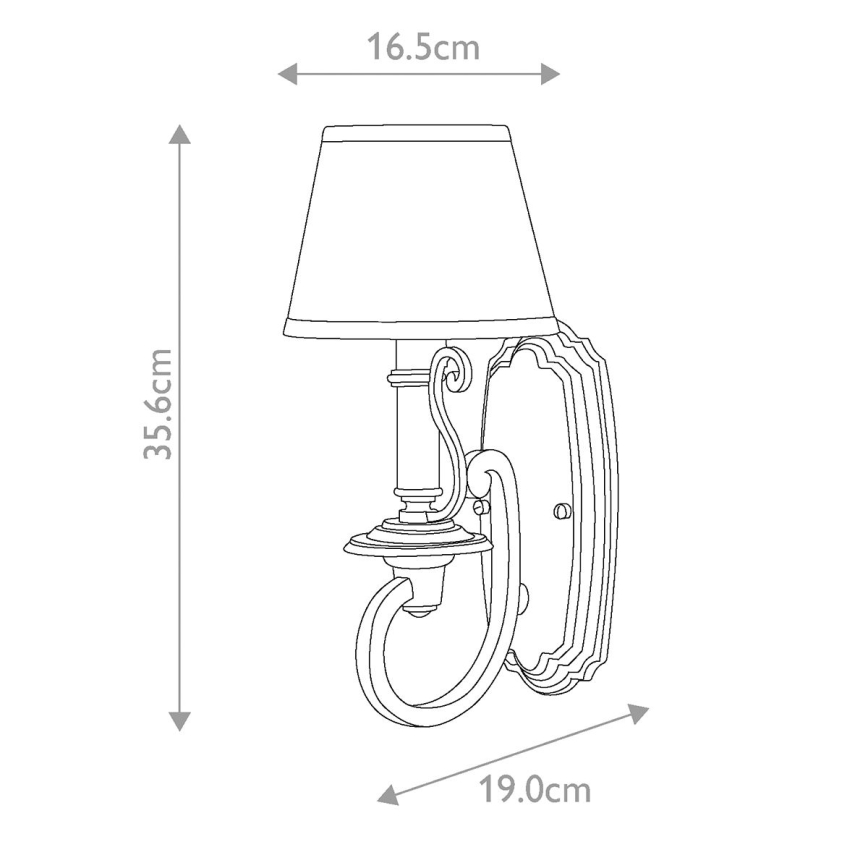 Hinkley - Vägglampa PLYMOUTH 1xE14/60W/230V brons