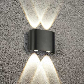HÖFFTECH - LED utomhusvägglampa UP&DOWN 4xLED/1W/230V IP65