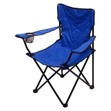Hopfällbar campingstol blå