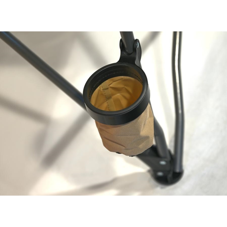 Hopfällbar campingstol brun