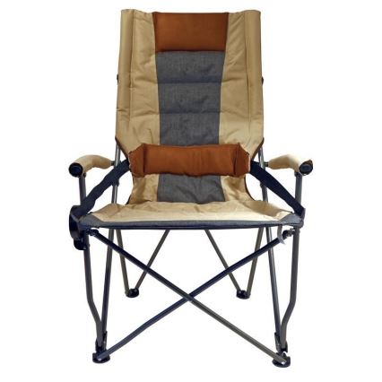 Hopfällbar campingstol brun