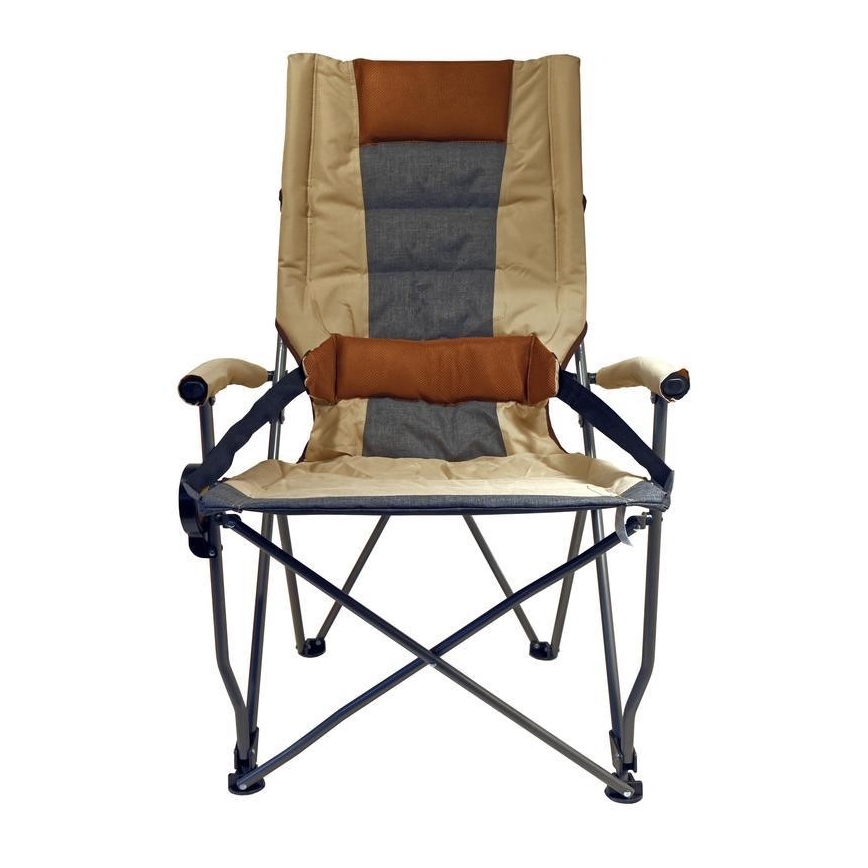 Hopfällbar campingstol brun