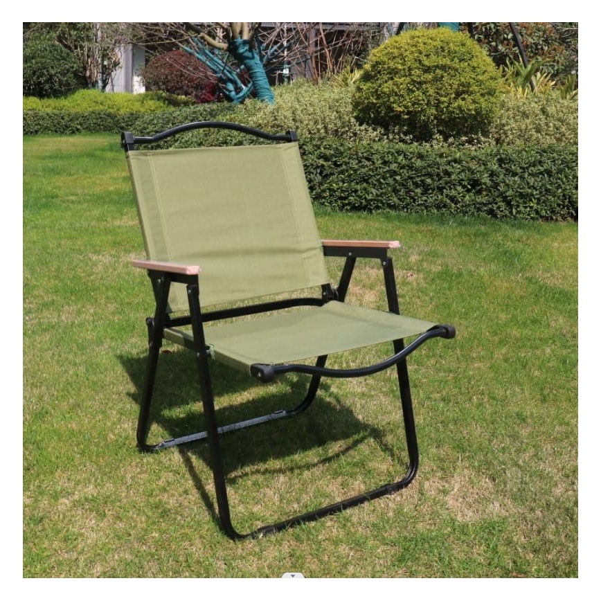 Hopfällbar campingstol grön