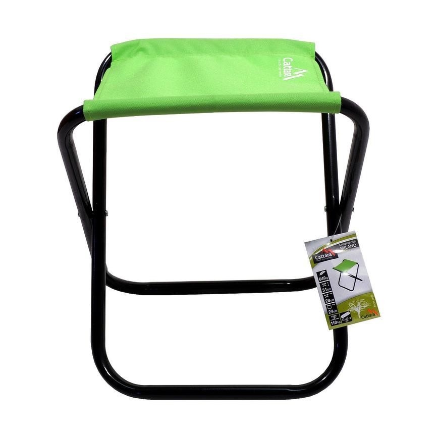 Hopfällbar campingstol grön/svart