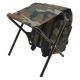 Hopfällbar campingstol med ryggsäck kamouflage