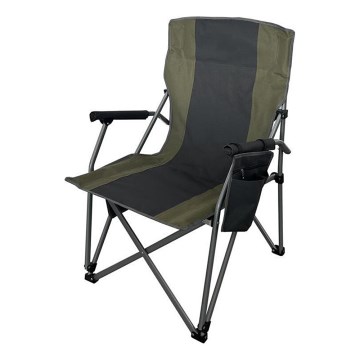 Hopfällbar campingstol med värme 11/5V grön/grå