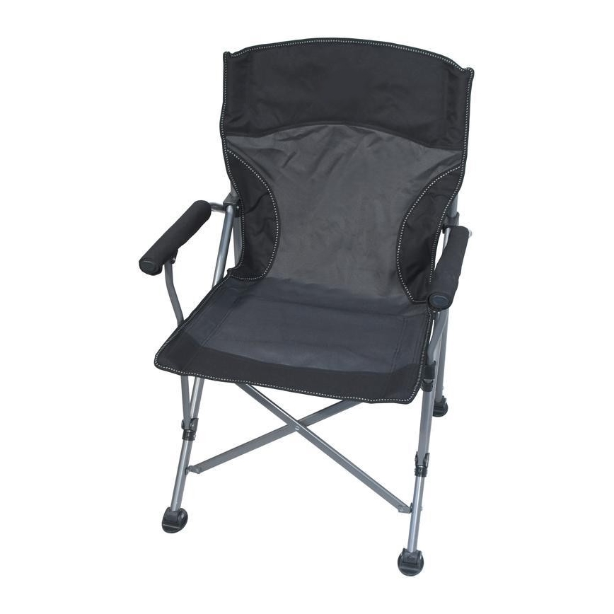Hopfällbar campingstol svart