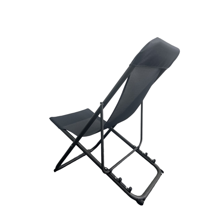Hopfällbar campingstol svart