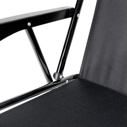 Hopfällbar campingstol svart