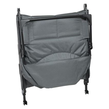 Hopfällbar justerbar camping-solsäng, grå