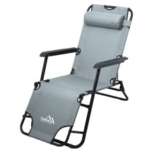 Hopfällbar justerbar stol grå/svart