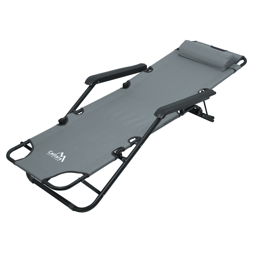 Hopfällbar justerbar stol grå/svart