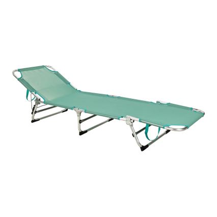 Hopfällbar och justerbar solstol SUNO 56 x 190 cm, turkos