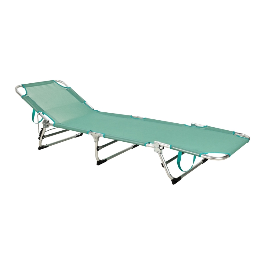 Hopfällbar och justerbar solstol SUNO 56 x 190 cm, turkos