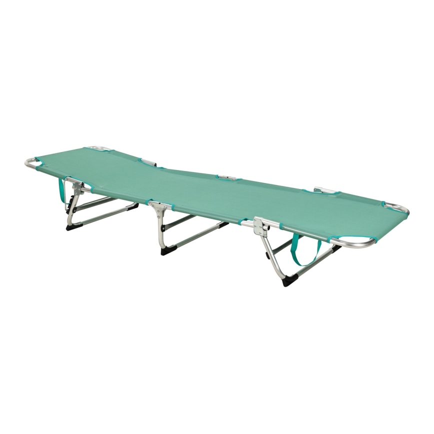 Hopfällbar och justerbar solstol SUNO 56 x 190 cm, turkos