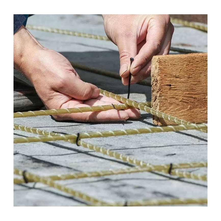 Hopfällbara plastband 2,5x100mm 100st svart